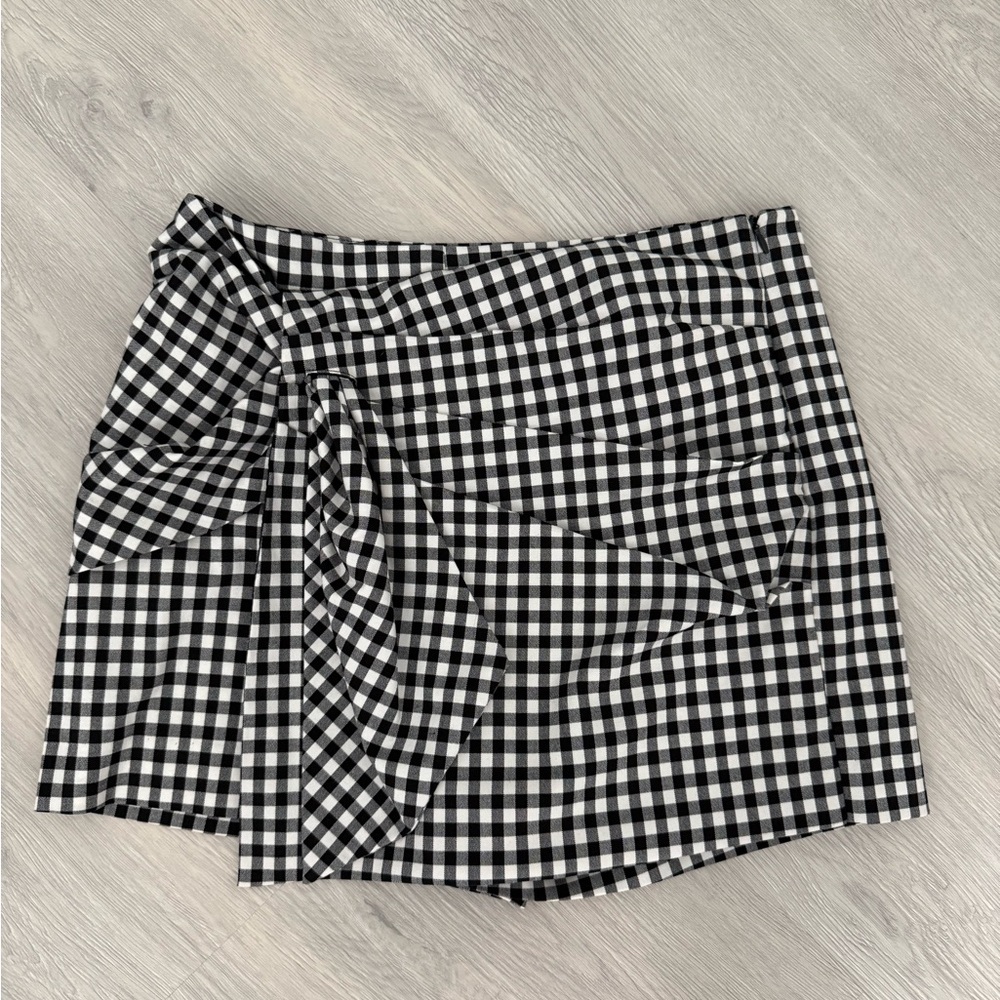 Zara Monochrome Checkered Skirt